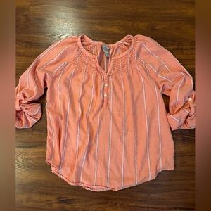 Blouse with 3/4 length sleeves St John’s Bay women’s lightweight spring